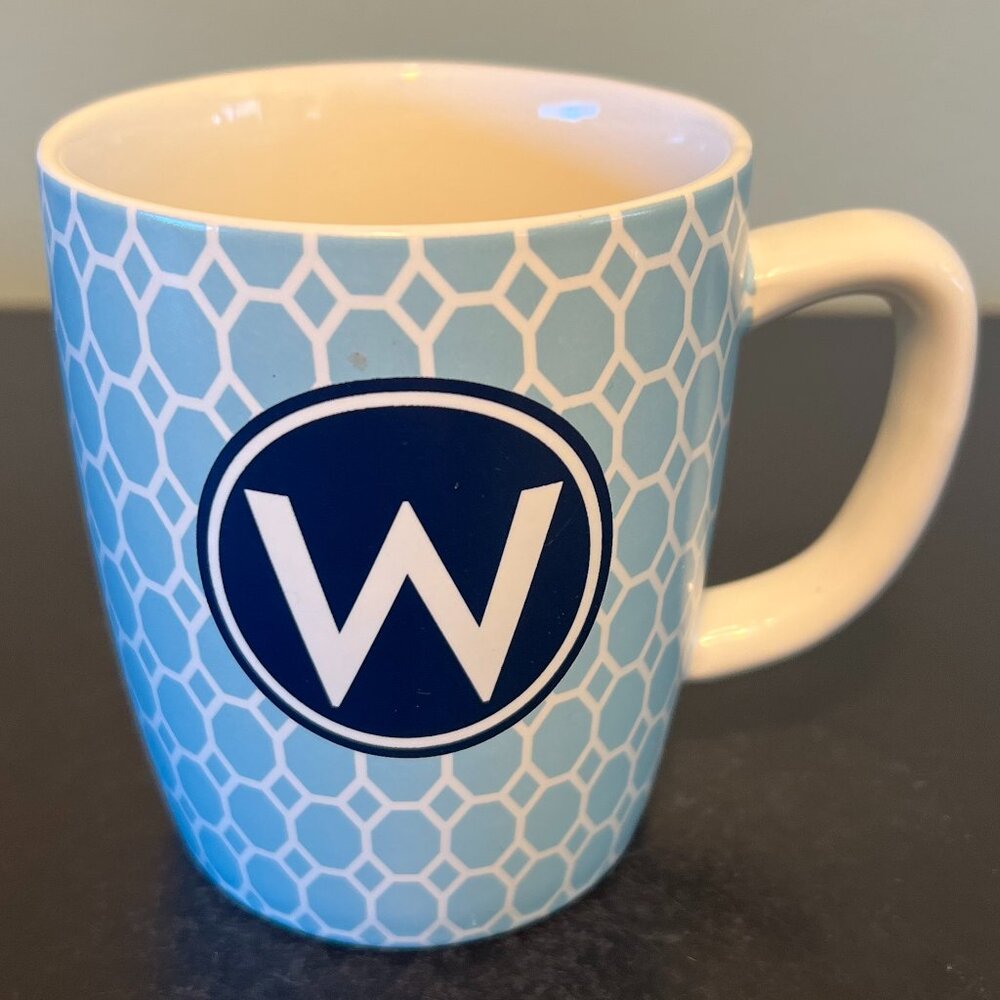 Letter "W” Monogram Initial HONEYCOMB Pattern Stoneware Mug ~ Target - Picture 2 of 9